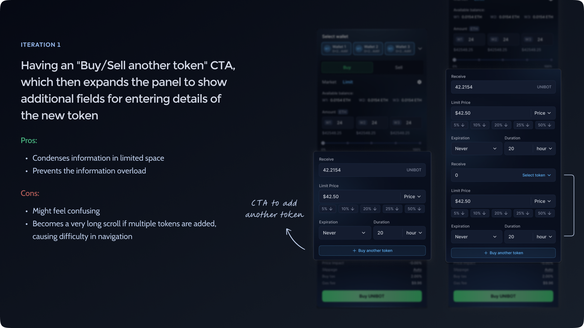 Multi buy/sell iteration 1